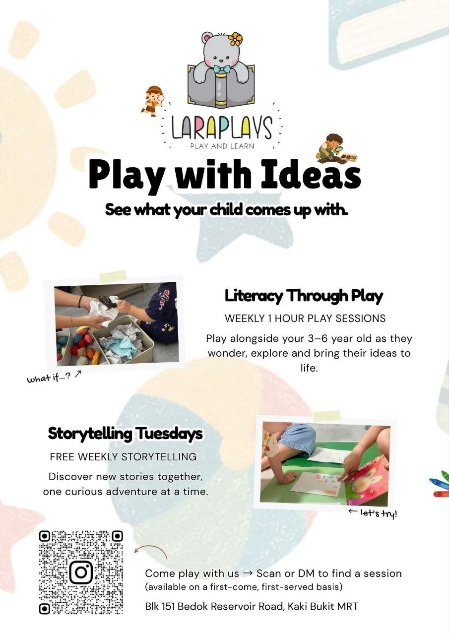 LaraPlays play and learn program poster